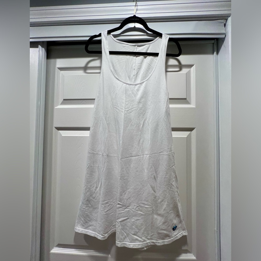 Disney Cruise Line Cover up Dress White w/ Back knot NWOT Size L